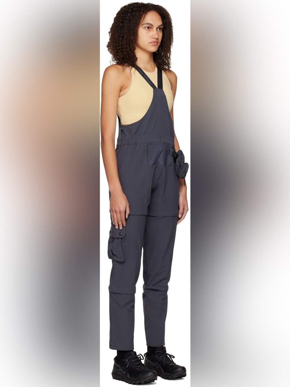 Outdoor Voices Black RecTrek Zip-Off Overalls Sz small S